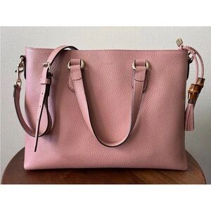 Gucci Pink Leather Tote Bag